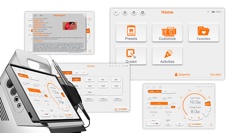 The intelligent software system Dental Diode Lasers