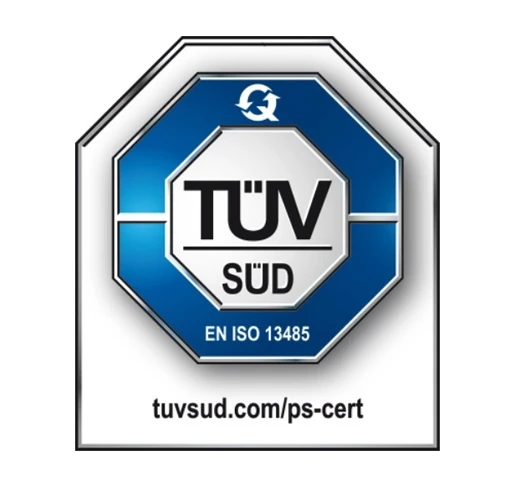 TÜV SÜD certification (EN ISO 13485)