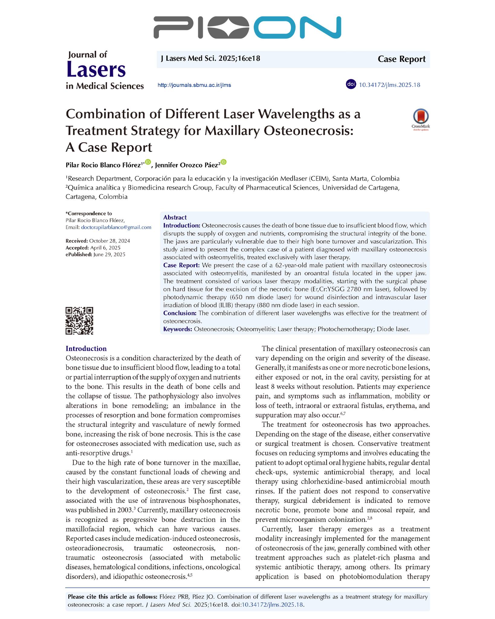Congrats to Dra. Pilar Blanco on Pioneering Laser Study for Maxillary Osteonecrosis