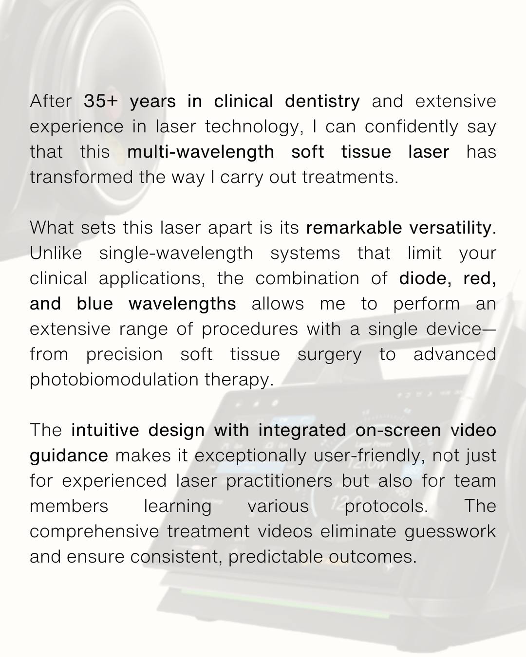 Dr. Angie Papas, for recognizing Pioon’s laser technology