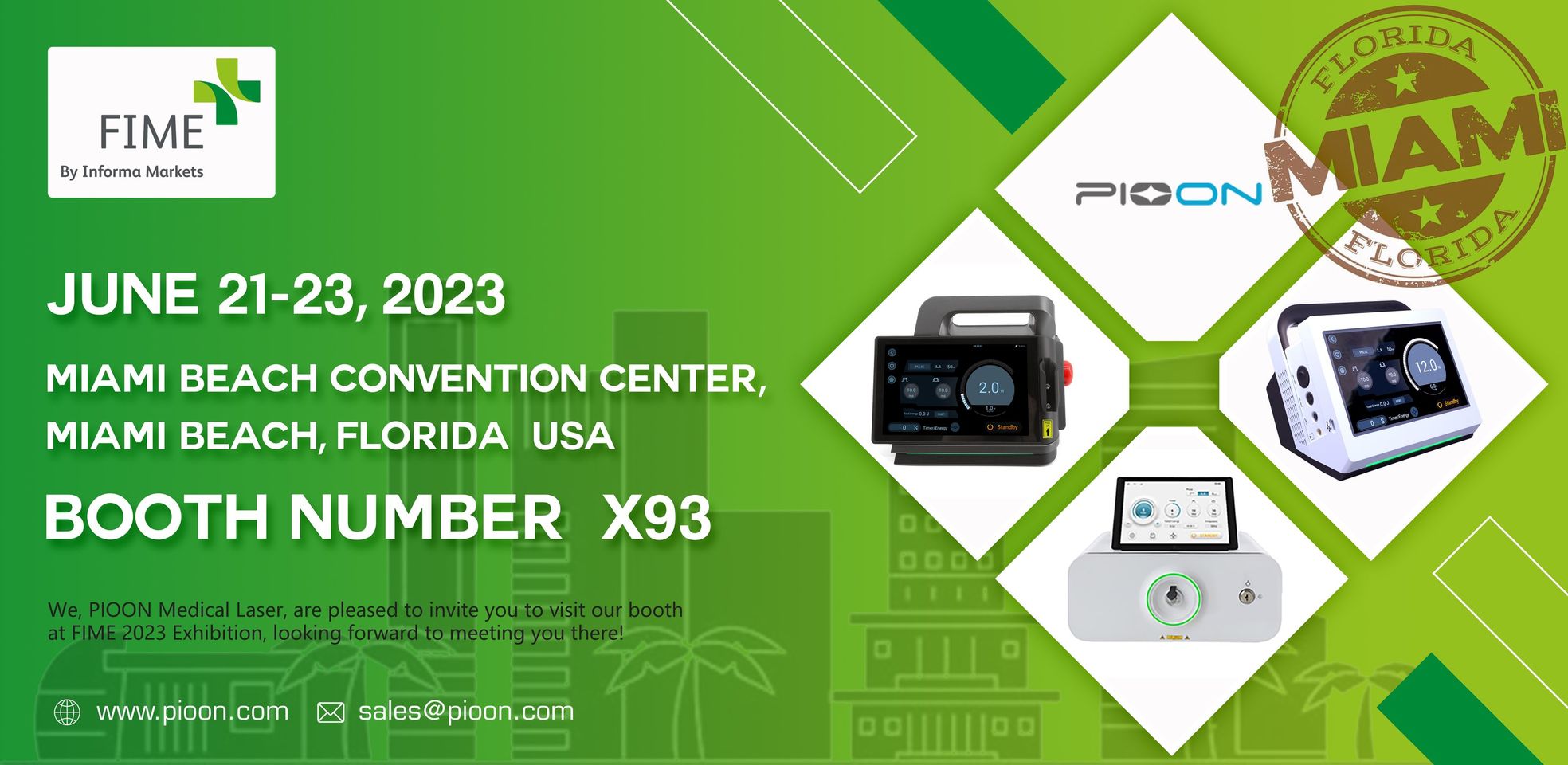 FIME 2023-PIOON MEDICAL LASER will see you in Miami next month.