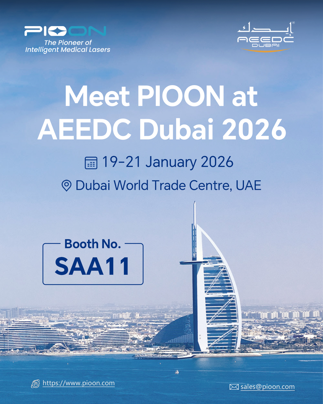 Join PIOON at AEEDC Dubai 2026: One Laser, Endless Possibilities!