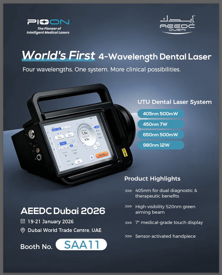 The World’s First 4-Wavelength Dental Laser — UTU is coming to AEEDC 2026.